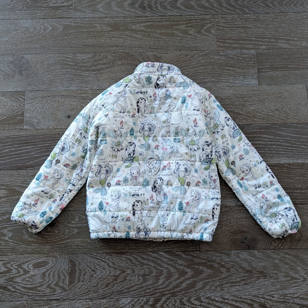 Disney Animators’ Collection Lightweight Puffy Jacket Size 7/8 - Picture 8 of 8